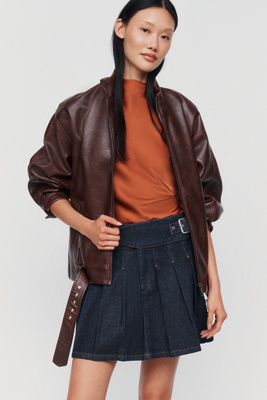 Damson Madder Dasha Denim Mini Skirt by Anthropologie