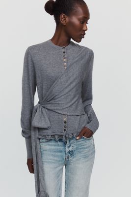 Damson Madder Venna Cotton Wool Cardigan