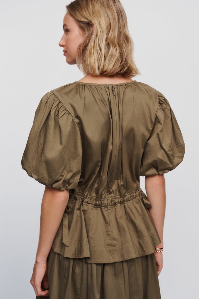 Damson Madder Hadley 100% Cotton Puff Sleeve Blouse #3