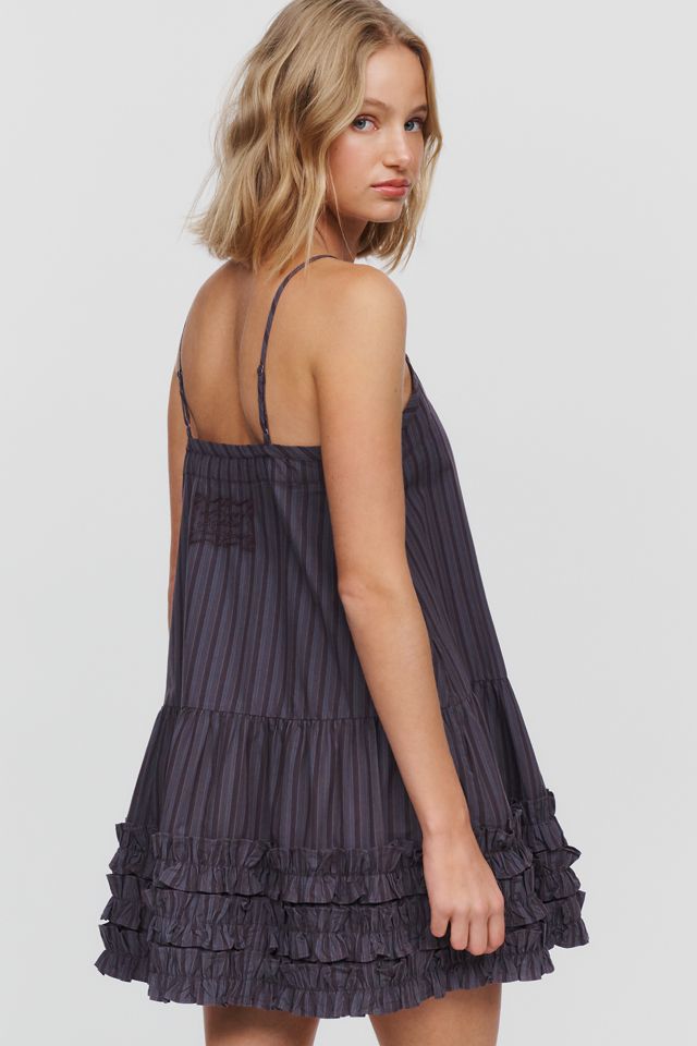 Damson Madder 100% Cotton Ruffle Mini Dress #2