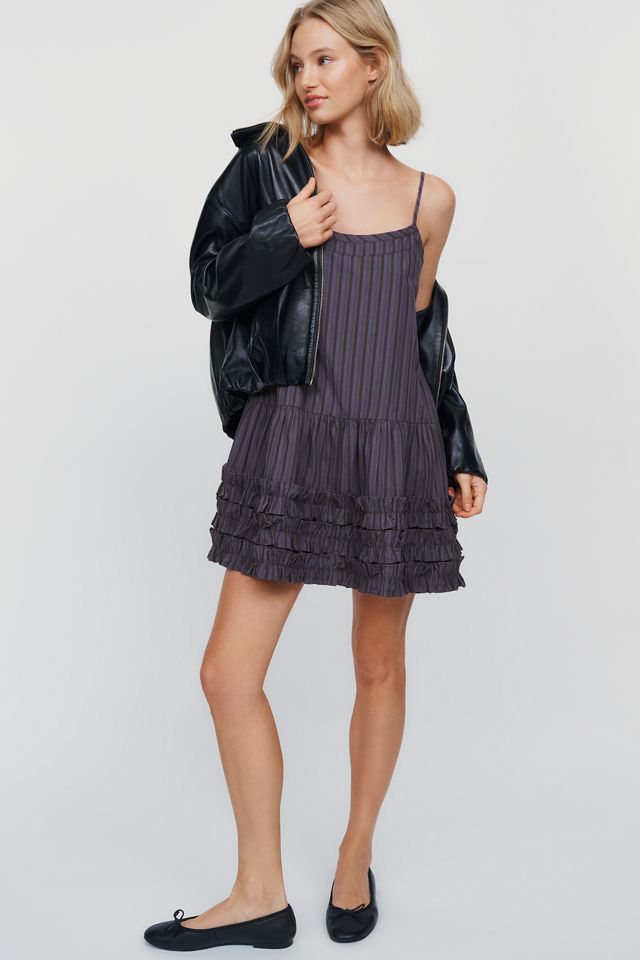 Damson Madder 100% Cotton Ruffle Mini Dress #4