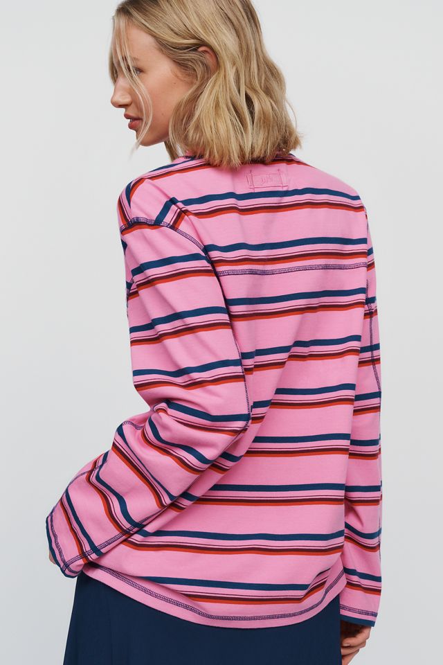 Damson Madder Samara 100% Cotton Striped Crewneck Tee #2