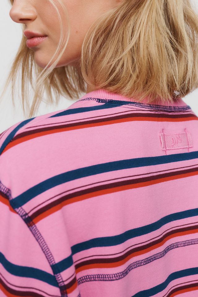 Damson Madder Samara 100% Cotton Striped Crewneck Tee #4