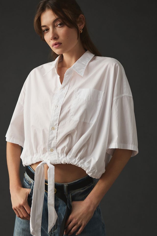 Denimist Tie-Front Blouse | Anthropologie