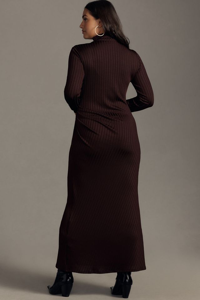 Good American Shine Rib Midi Dress #6