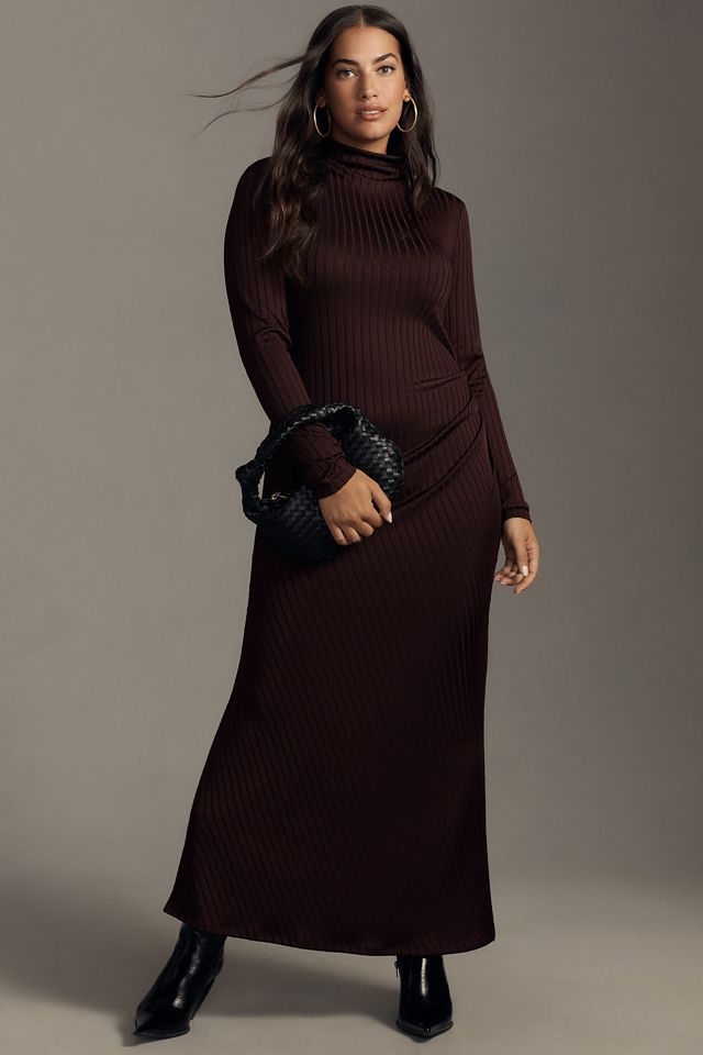 Good American Shine Rib Midi Dress #5