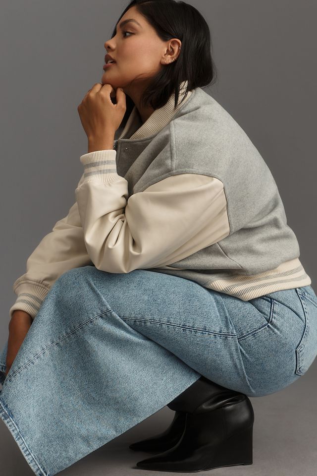 Good American Varsity Bomber Jacket #8