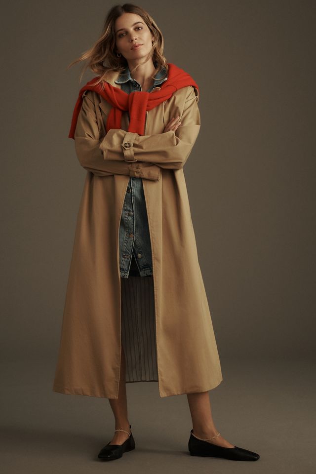 Good American Double-Breasted Trench Coat #1