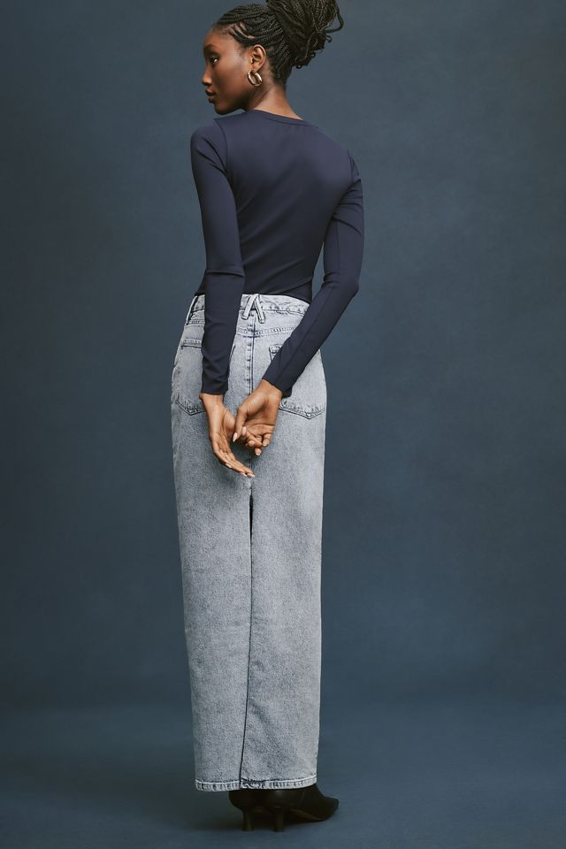 Good American Denim Maxi Skirt #3