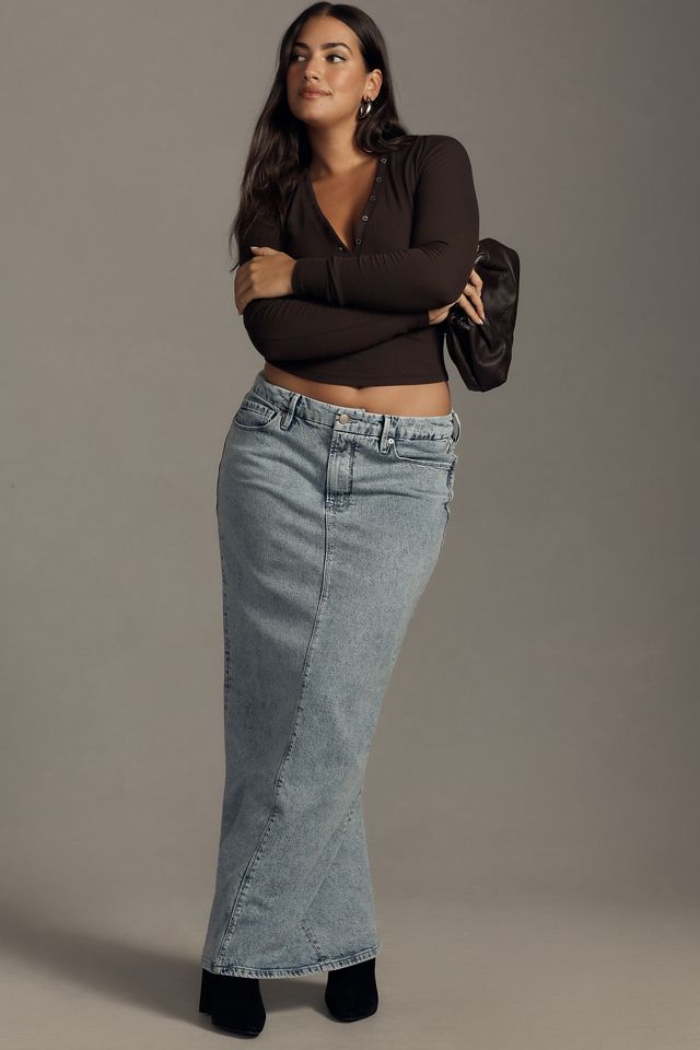 Good American Denim Maxi Skirt #5
