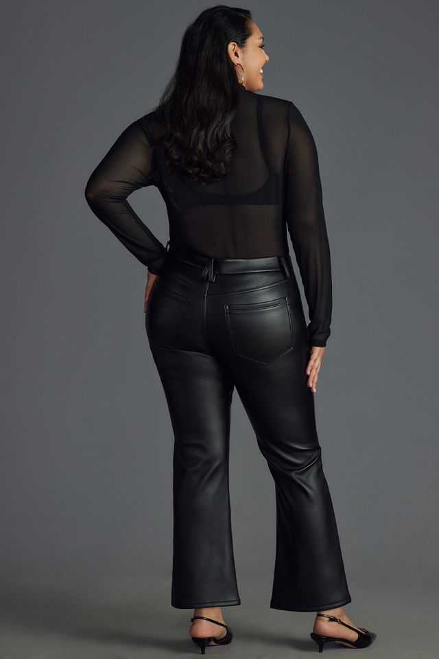 Leather Bootcut Pants