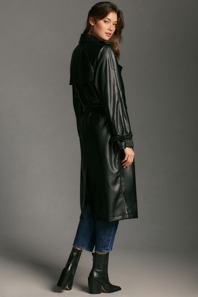 Good American Better Than Leather Trench Coat #1