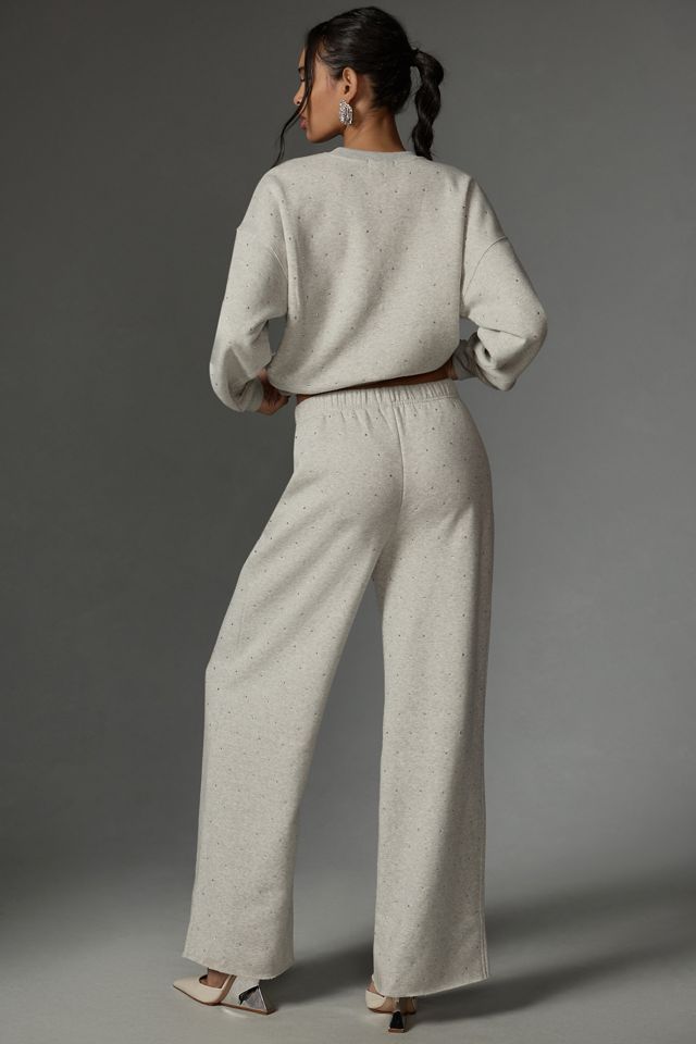 Good American Crystal Wide-Leg Sweatpants #2