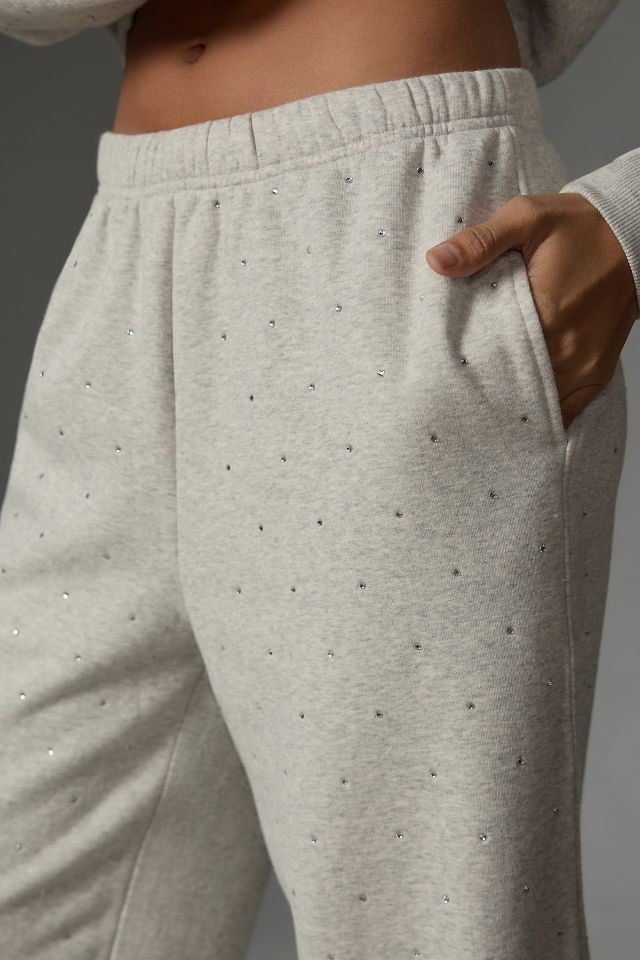 Womens Good American grey Crystal-Embellished Wide-Leg Sweatpants | Harrods  # {CountryCode}