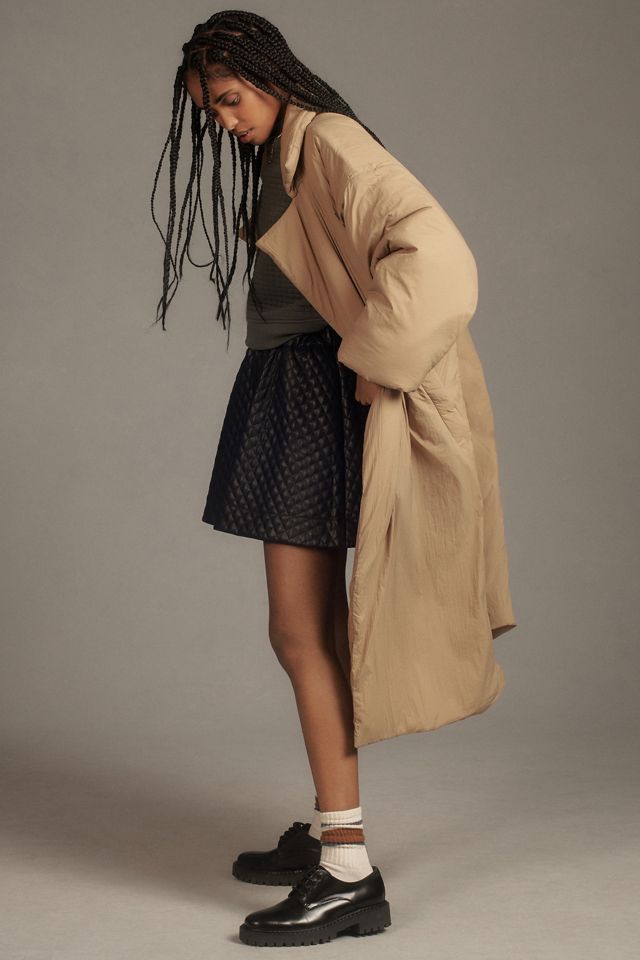 Good American Oversized Puffer Trench Coat #4