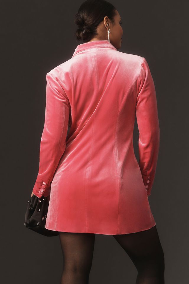Good American Exec Velvet Blazer Mini Dress #6