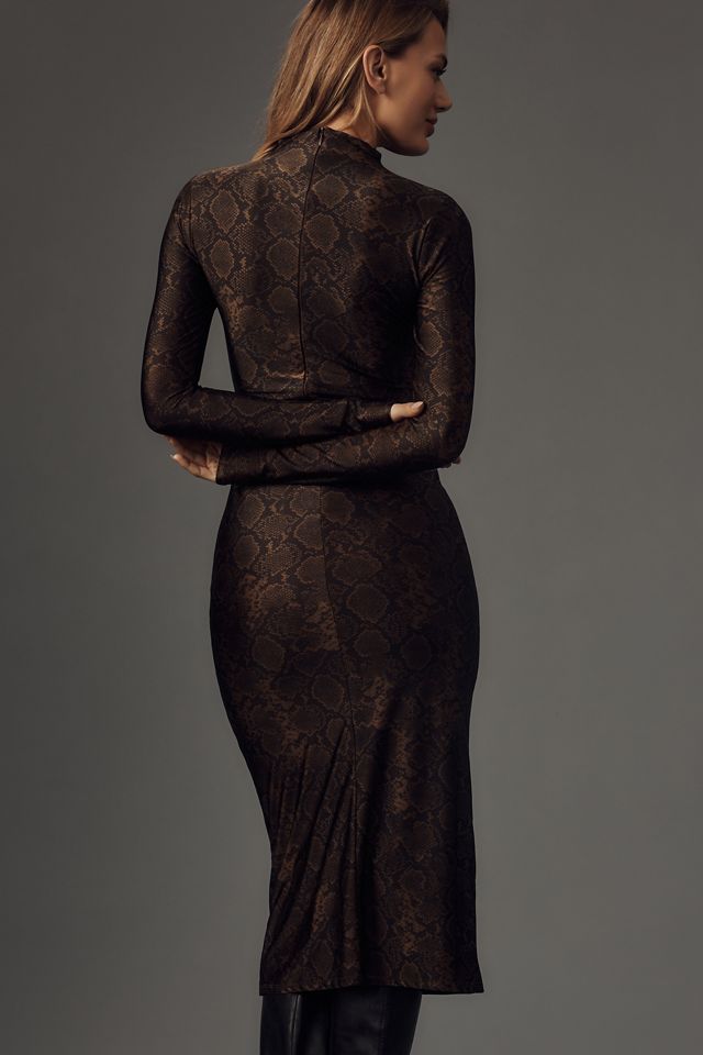 American neckline long Dress