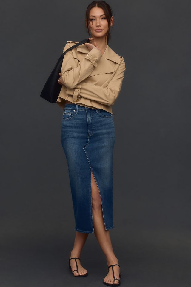 Good American Better Than Leather Midi Skirt  Anthropologie Japan -  Women's Clothing, Accessories & Home