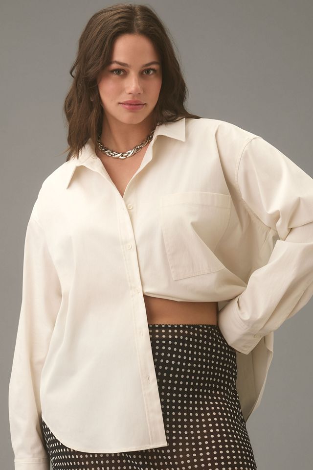 Good American Poplin Shift Buttondown Shirt #4