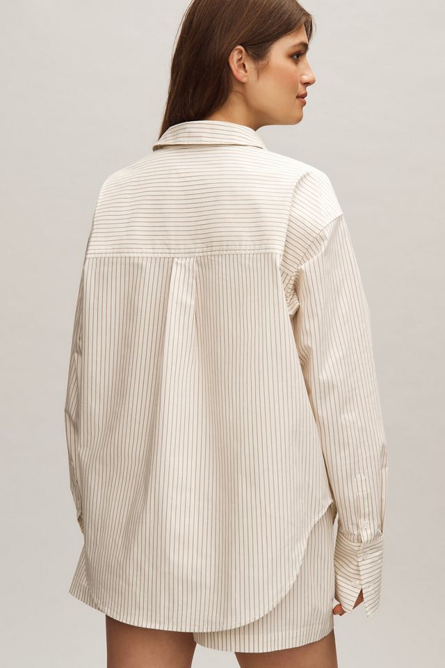 Good American Coated Poplin Shirt