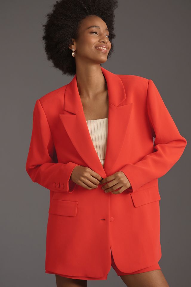 Good American Luxe Suiting Boyfriend Blazer #1