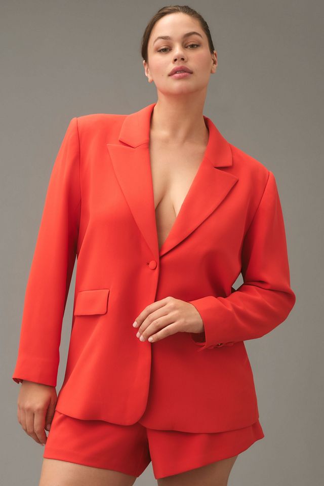 Good American Luxe Suiting Boyfriend Blazer #4