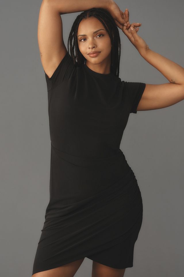 Good American Short-Sleeve Sandwashed Jersey Mini Dress #5