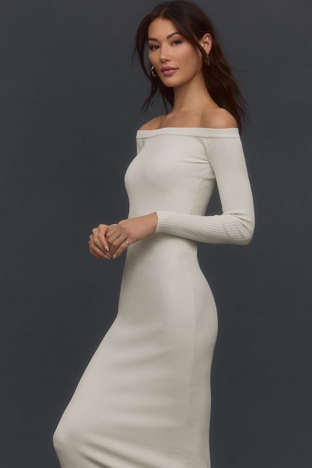Good American Off-The-Shoulder Rib Maxi Dress #2