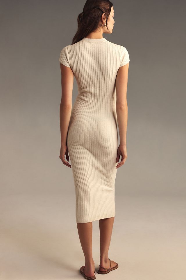 Good American Ribbed Terry Midi Dress #1