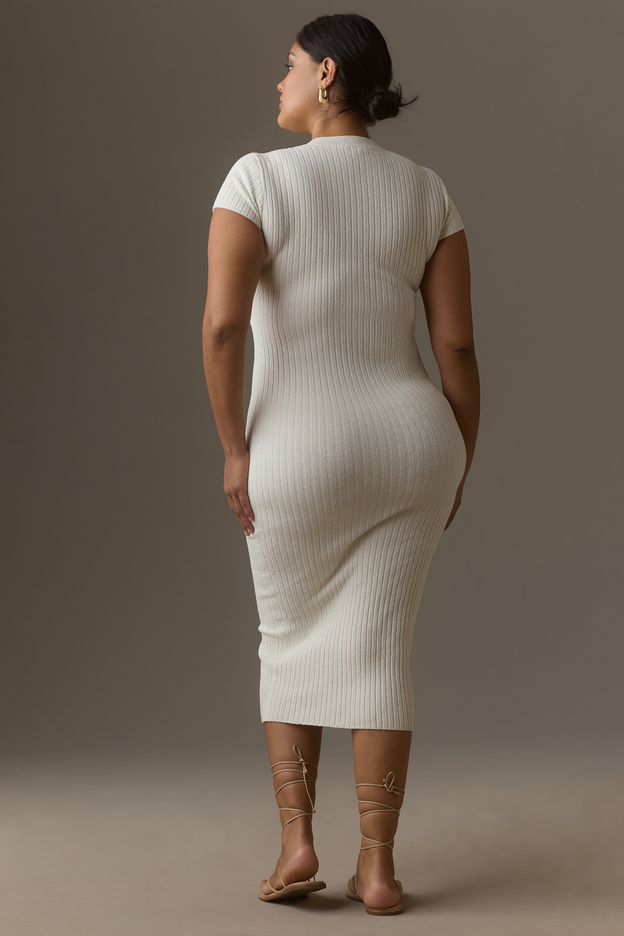 Good American Ribbed Terry Midi Dress