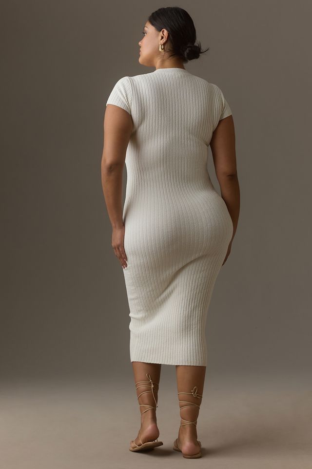 Good American Ribbed Terry Midi Dress #5