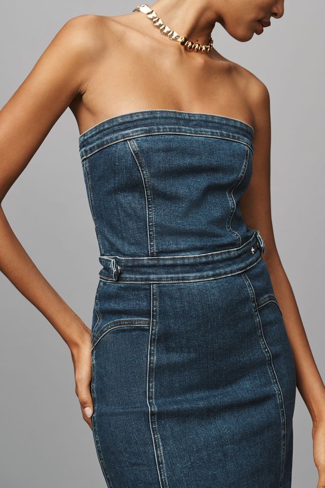 Good American Denim Tube Midi Dress #2