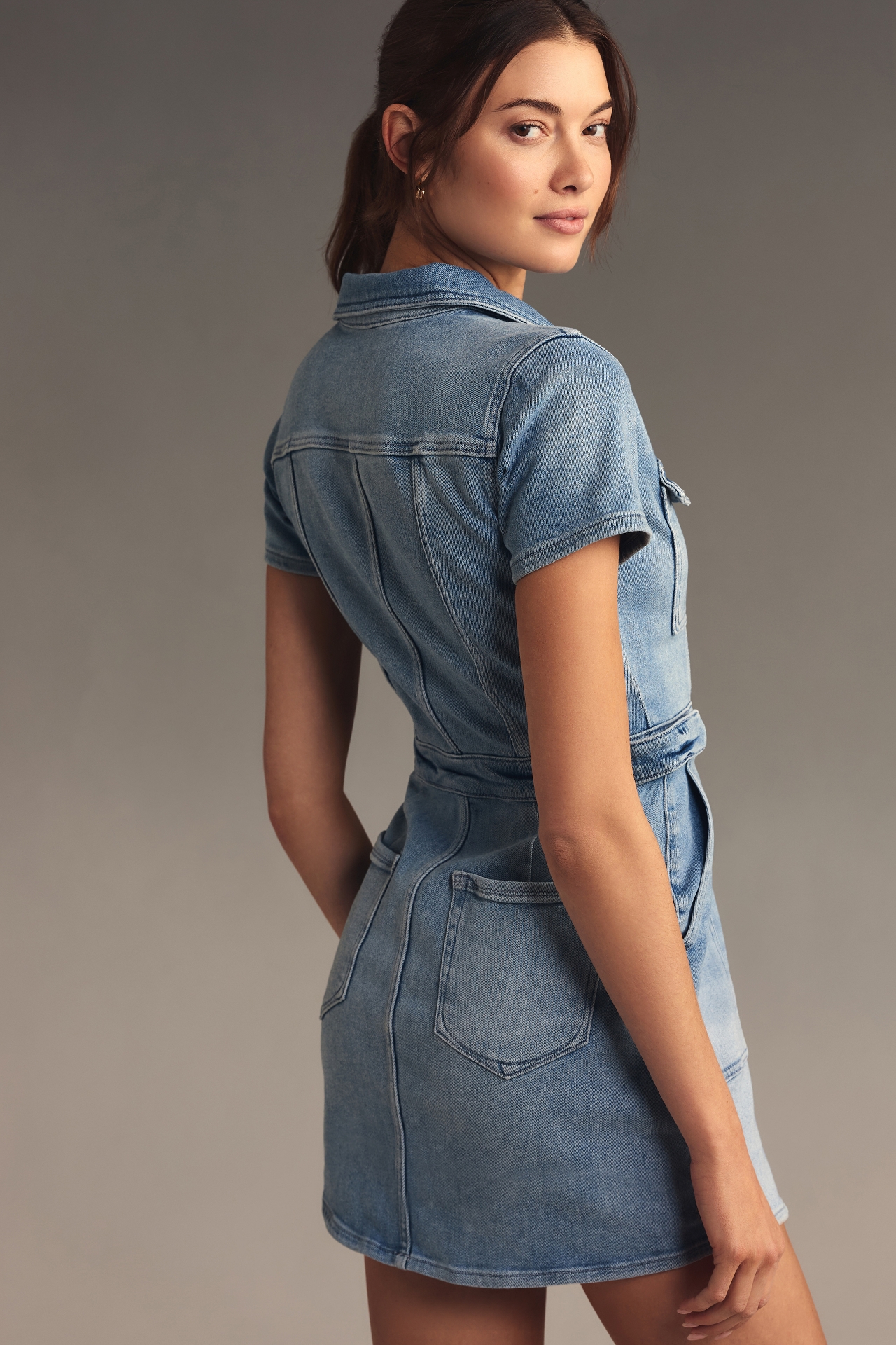 Good American Fit For Success Denim Mini Dress