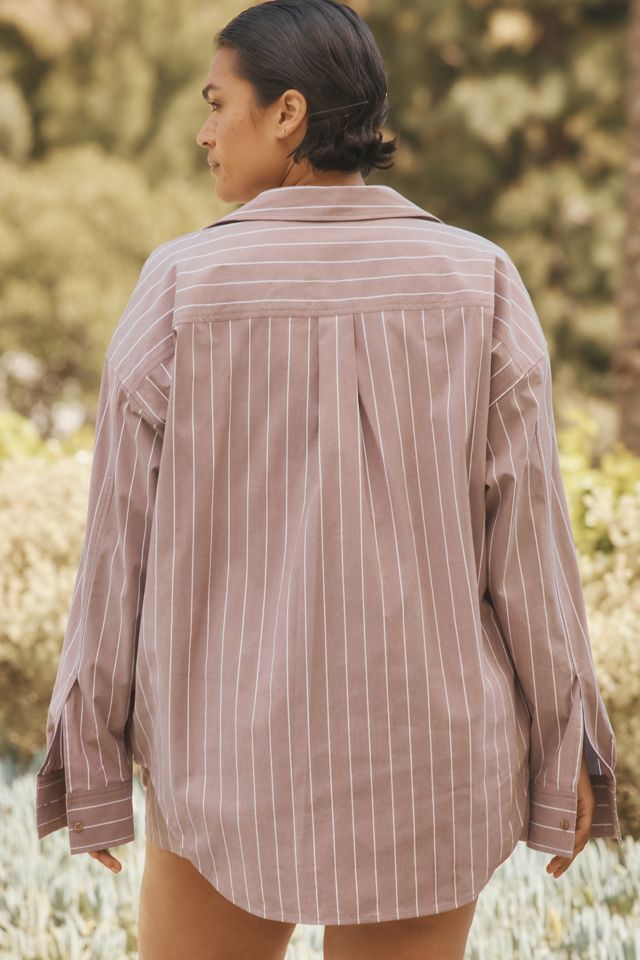 Good American Oversized Striped Buttondown Shirt #6