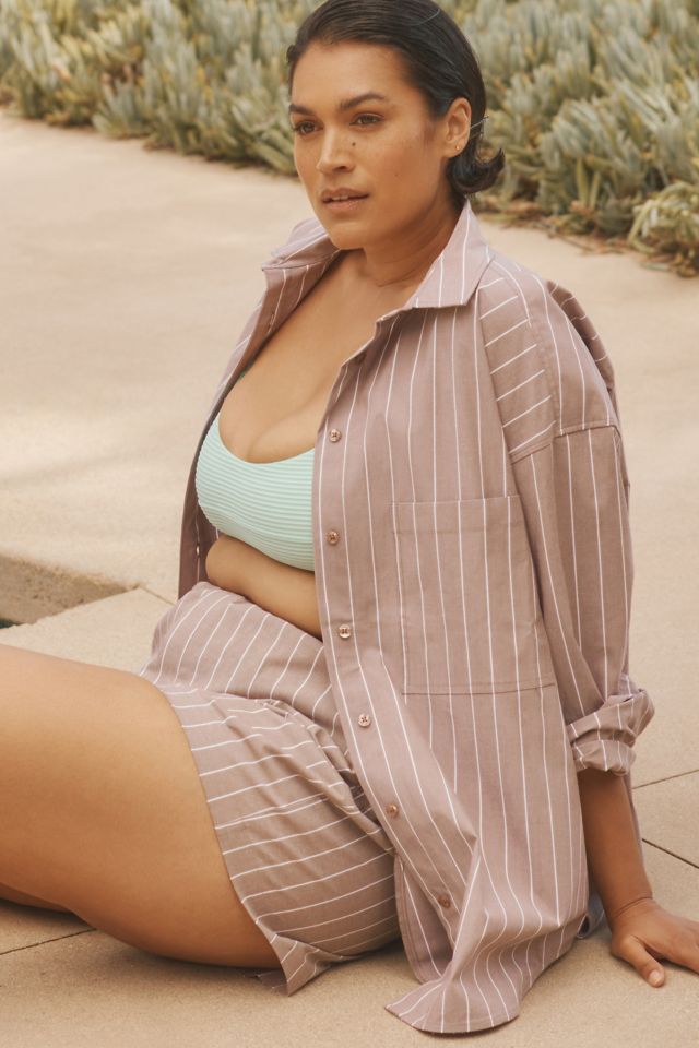 Good American Oversized Striped Buttondown Shirt #3