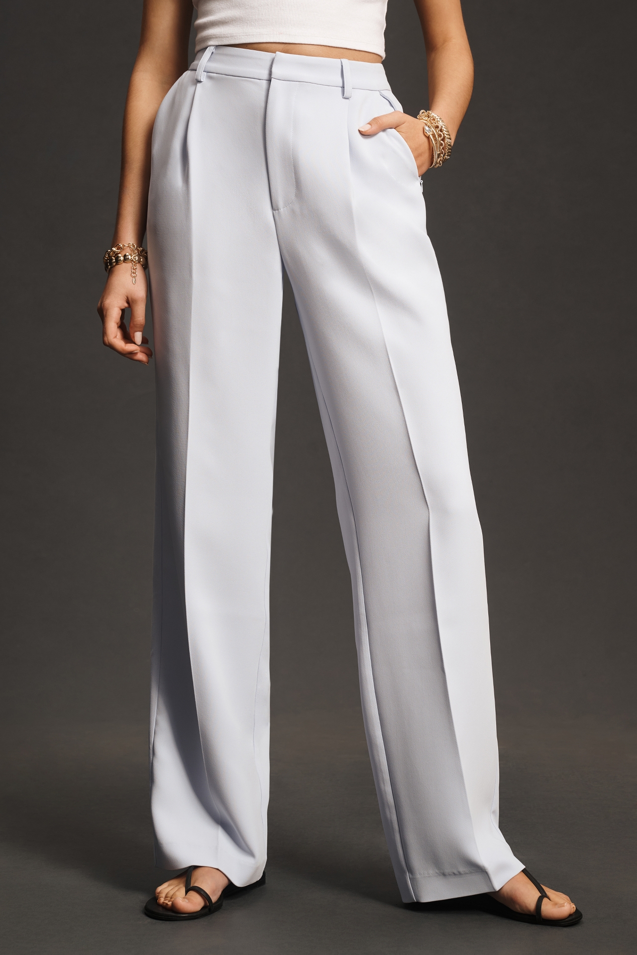 Good American Luxe Suiting Column Trousers