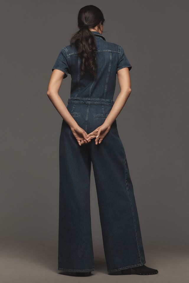 Good American Fit For Success Pleated Wide-Leg Jumpsuit #1