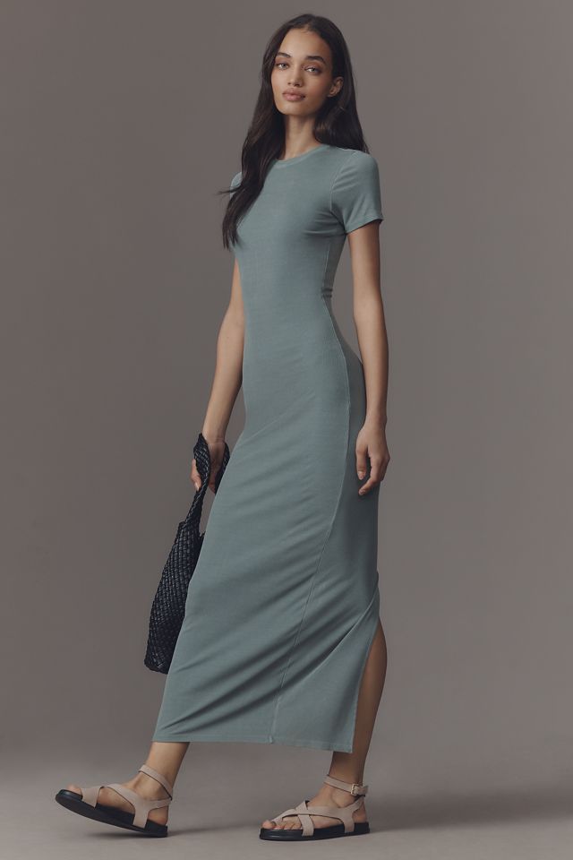 Good American Ribbed Tee Maxi Dress #3