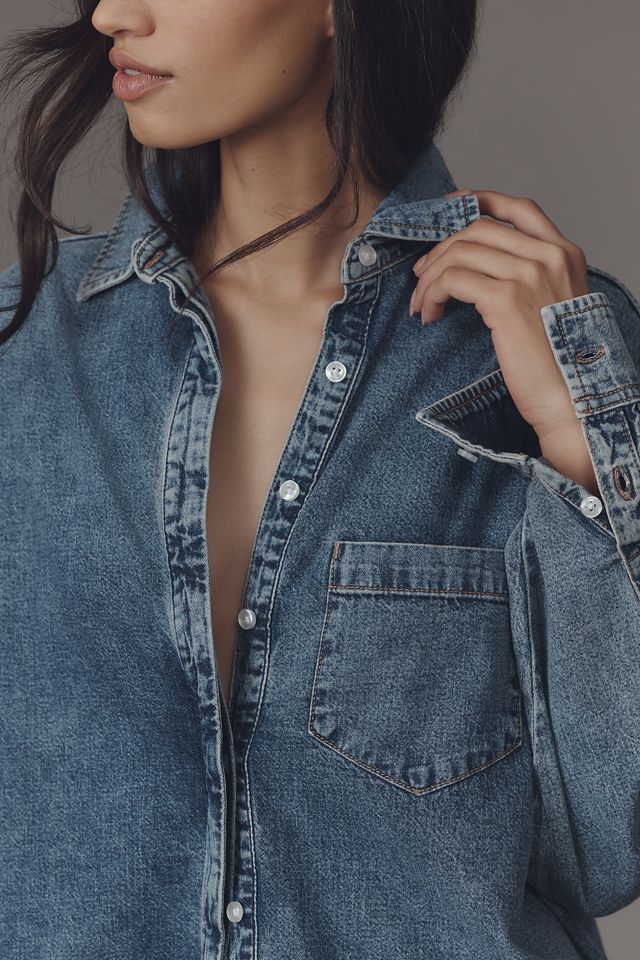Good American Denim Uniform Shirt #3
