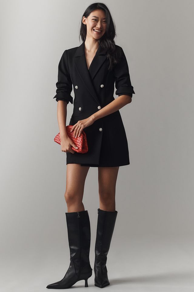 Good American Ponte Embellished Blazer Mini Dress #2