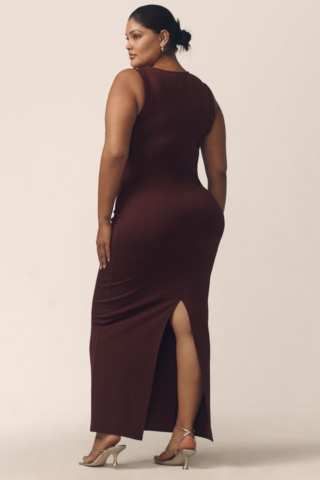 Good American Scuba Twist Tank Maxi Dress | Anthropologie