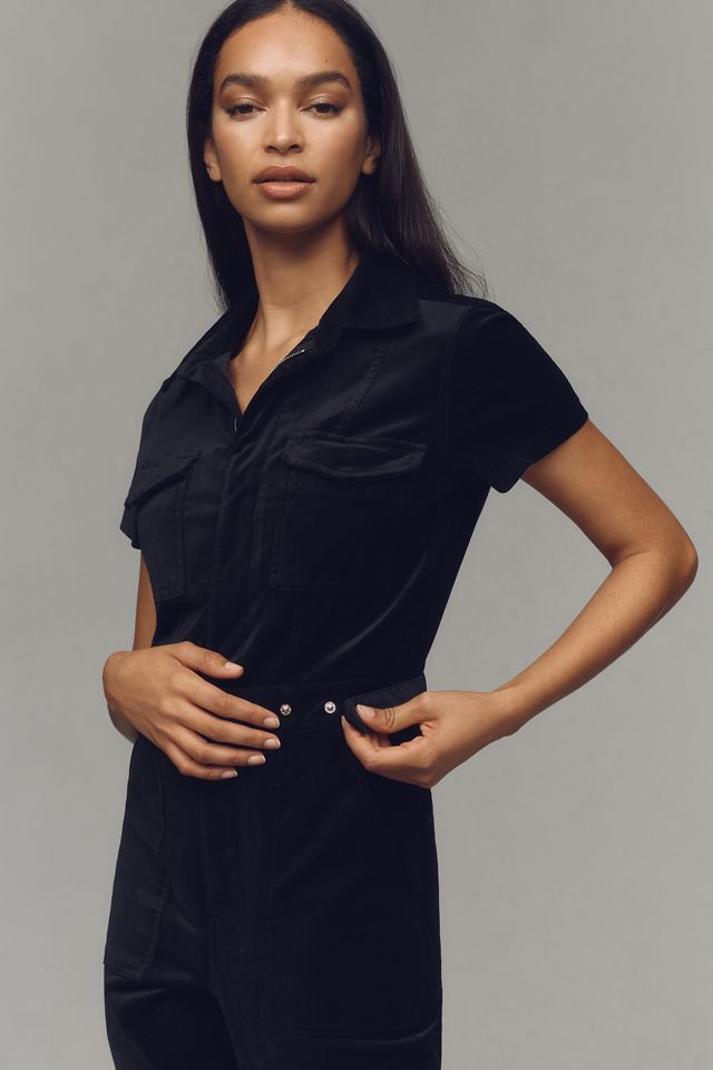 Good American Fit For Success Velvet Bootcut Jumpsuit #1