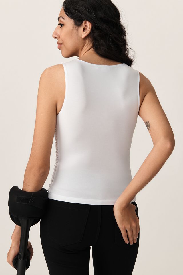 Good American Ruched Stretch Jersey Tank Top #1