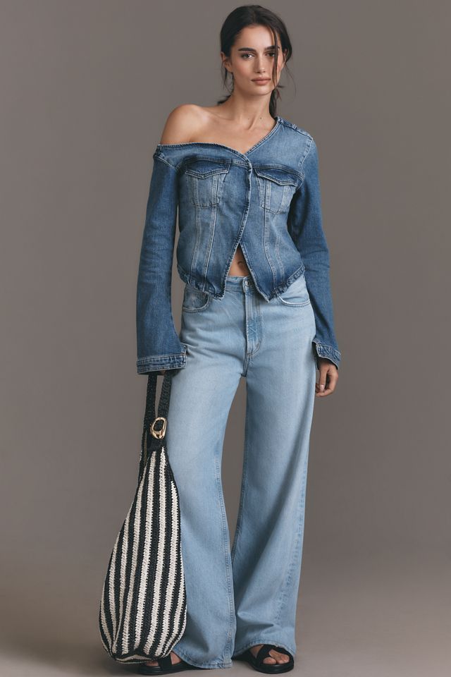 Good American Asymmetric Denim Shirt #2