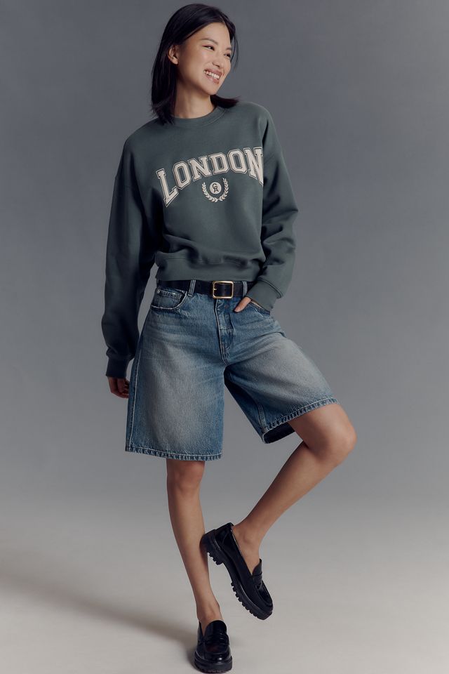 Good American x Anthropologie London Graphic Crew-Neck Sweatshirt #1