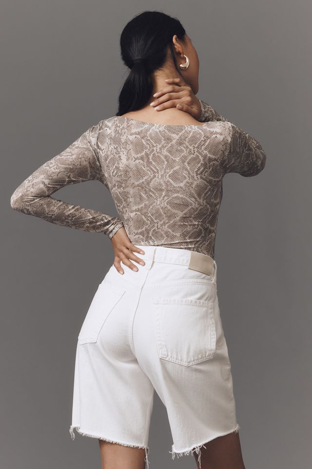 Good American Boat-Neck Mesh Bodysuit #1