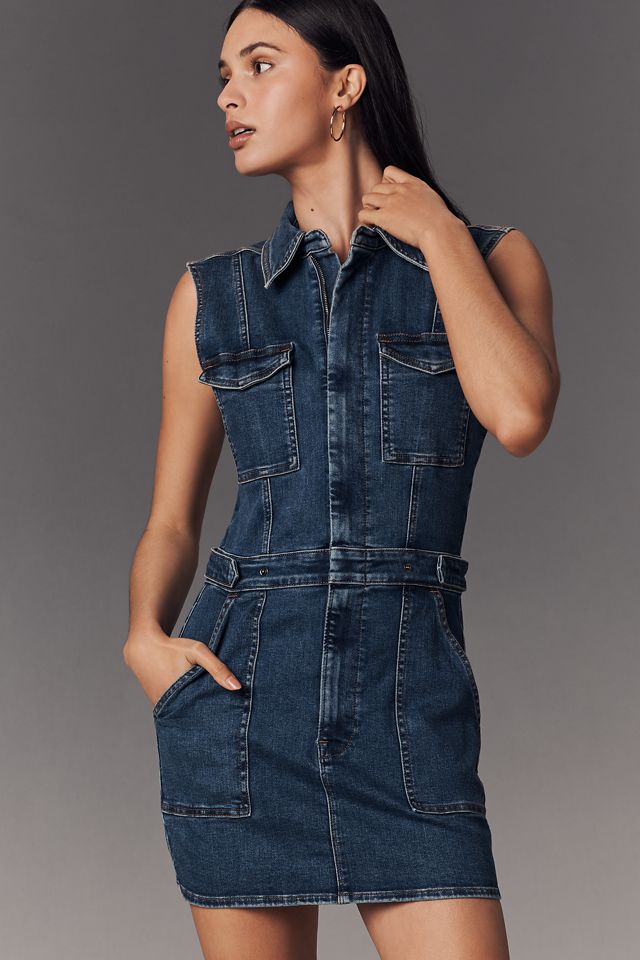 Good American Fit For Success Sleeveless Denim Mini Dress #2