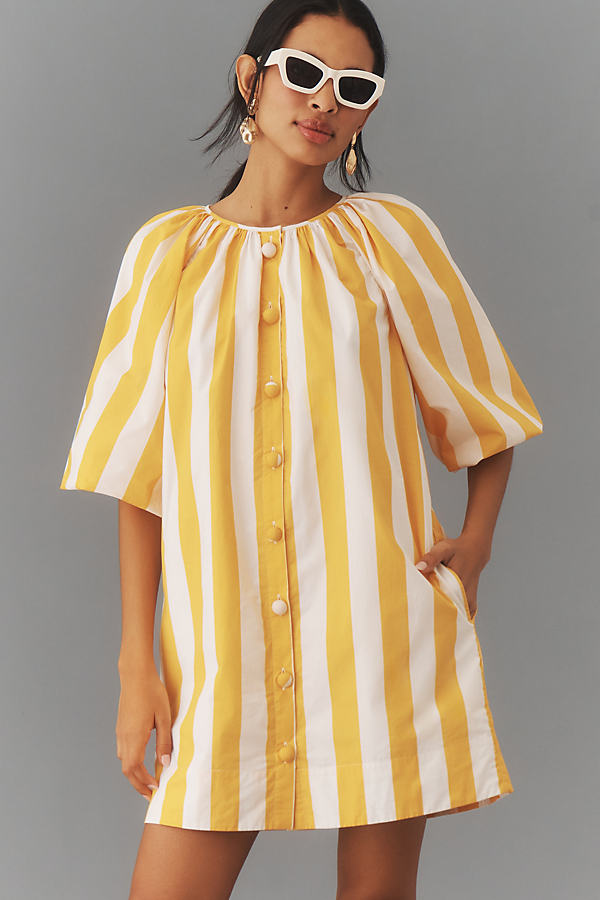 Shop Rhode Paloma Mini Dress In Yellow