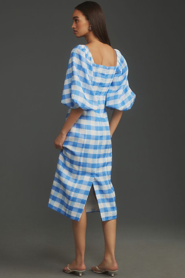 RHODE Noa Linen Midi Dress