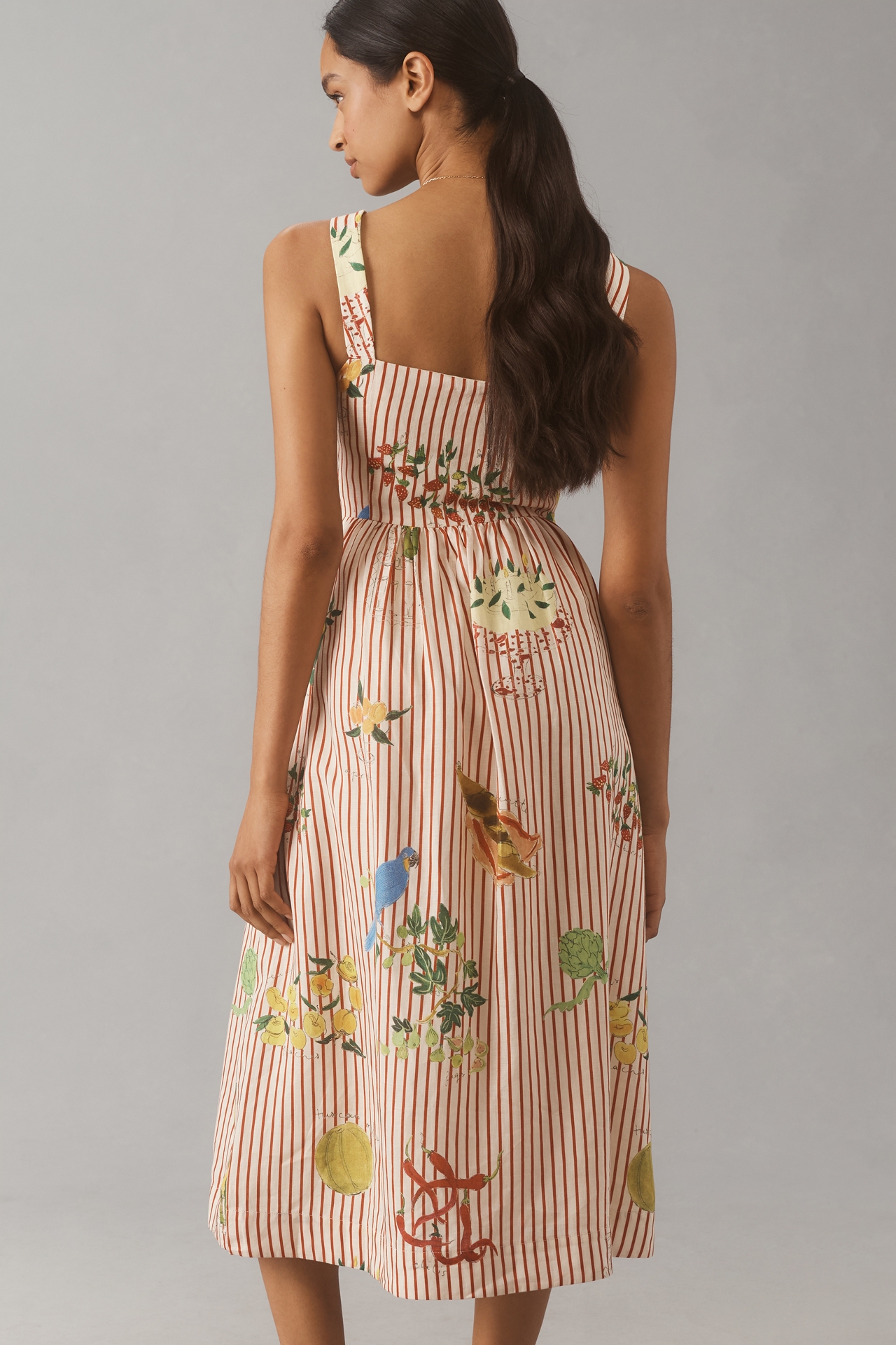 RHODE Marla Linen Midi Dress